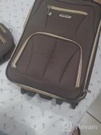img 1 attached to Rockland Leopard Softside Upright Luggage Set, 2-Piece (14/19) review by Kim Scott