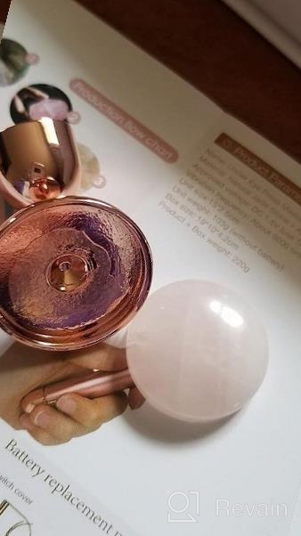 img 1 attached to Electric Rose Quartz Jade Roller Facial Massager And 2-In-1 Face Roller review by Michael Boonme