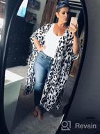 img 1 attached to Hibluco Women'S Summer Chiffon Floral Kimono Cardigan Long Swimwear Cover Ups review by Ethan Carpenter