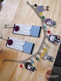 img 3 attached to Demon Slayer Tanjiro Anime Earrings and Bracelet Set: Perfect Kimetsu no Yaiba Novelty Charm Combo!
