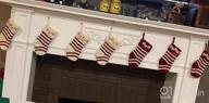 img 1 attached to Get Festive With LimBridge Christmas Mini Stockings - Pack Of 12, 9 Inches Knitted Stripe Rustic Decorations In Cream And Burgundy review by Angel Caldwell