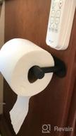 img 1 attached to Stainless Steel Toilet Paper Holder With Simtive Adhesive, No Drill Installation, Brushed Gold Finish - Perfect For Bathrooms And RVs review by Charley Prz