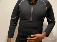 img 1 attached to Men'S Hot Sweat Body Shaper Sauna Suit Jacket With Waist Trainer For Weight Loss, Zipper Closure, Long Sleeve Workout Tank Tops By TAILONG review by Jae Newton