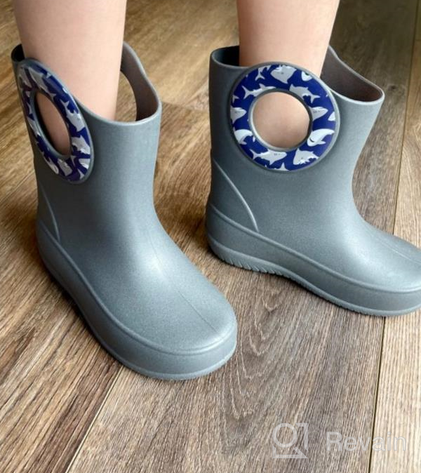 img 1 attached to USA-Made Okabashi Kids Kendall Rain Boot with Waterproof Design, Machine Washable Feature, Latex-Free, Easy-On Handles - Sustainable & SEO-Friendly review by Dylan Aaronson