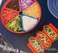 img 1 attached to Taco Tuesday Made Easy: Aichoof Rotating Snack Tray With 6 Removable Bowls & Lid! review by Nick Mitchell