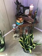 img 1 attached to OM Meditation Table: Hand-Carved Mango Wood Puja Shrine For Prayer And Reflection By DharmaObjects review by Logan Barela