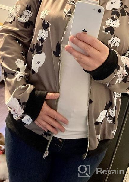 img 1 attached to ECOWISH Womens Jackets Lightweight Zip Up Casual Inspired Bomber Jacket Leopard Coat Stand Collar Short Outwear Tops review by Joseph Swanson