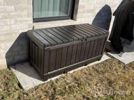img 1 attached to Stay Clutter-Free Outdoors With Keter Kentwood 90 Gallon Resin Deck Box In Brown review by Robert Patton