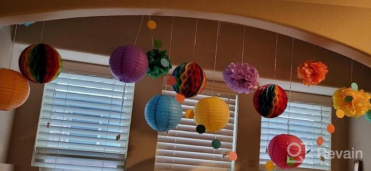 img 1 attached to 30-Piece Rainbow Party Decoration Set: Tissue Pom Poms, Paper Lanterns, Honeycomb Balls, And Garland; Colorful Decor For Special Events, Simple Assembly, SEO-Friendly review by John Akins