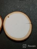 картинка 1 прикреплена к отзыву 30 шт. 3,1-3,5 дюймов Fuyit ломтики натурального дерева незавершенные предварительно просверленные деревянные круги срез дерева с отверстием для DIY художественные ремесла рождественские украшения от Shawn Hodges