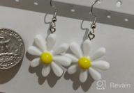 img 1 attached to 🌼 YOOE Daisy Earrings: Acrylic Yellow Flower Dangle Earrings for Women - Wild Lily Petals Hawaii Plant review by Deana Schiernbeck