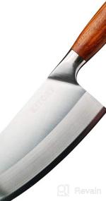 img 5 attached to 6.5-Inch Kitory Meat Cleaver - High Carbon Steel Forged Small Kitchen Knife With Natural Wood Handle, 9CrMoV18 Blade