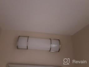 img 6 attached to OSTWIN 36-дюймовый туалетный светильник, светодиодный светильник для ванной комнаты, настенный светильник с регулируемой яркостью, матовый никель, 30 Вт (замена 150 Вт), 2200 лм, 3000 K (теплый белый)