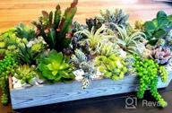 img 1 attached to Decorate Your Home With Supla 15 Pcs Assorted Artificial Succulent Plants - Bulk Pack review by Leonard Herrera