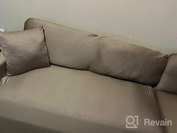 img 1 attached to Soft And Stretchy L-Shaped Sectional Couch Covers With Pillowcases - TAOCOCO Beige Polyester Fabric Slipcovers For 3 Seater + 3 Seater Sofas review by Eddy Borghesi