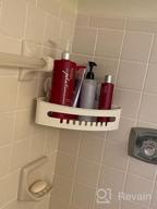img 1 attached to White Suction Cup Corner Shower Caddy - Removable Bathroom Storage Organizer For Shower Or Kitchen - Wall Mounted Shower Shelf In Plastic By LUXEAR review by Len Cooper