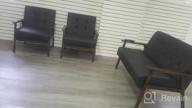 картинка 1 прикреплена к отзыву 🛋️ JIASTING Mid Century 1 Loveseat Sofa and 2 Accent Chairs Set with Modern Wood Arms - Black Living Room Furniture Set (8428) от Patrick Mccall