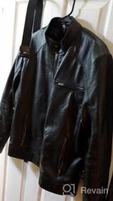 img 6 attached to Clearance Sale: Brown Motorcycle Style Leather Jacket For Men - Blingsoul Black Leather Jacket