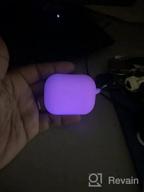 img 1 attached to AirPods Pro Case Protective Silicone Shockproof Cover Skin With Keychain - Compatible With Apple Airpod Pro 2019 Charging Case, Purple review by Trey Samuels