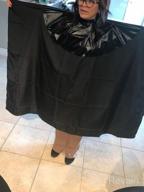 img 1 attached to SMARTHAIR Professional Salon Cape Polyester Haircut Apron Shampoo & Chemical Resistant Haircut Cape,54”X62”,Black,C007013C-B review by Tom Bennett