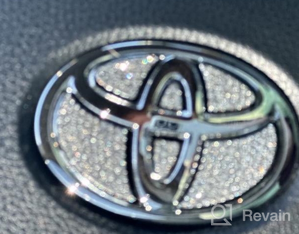 img 1 attached to Sparkling Crystal Bling Steering Wheel Emblem For Ford, Glamorous Car Logo Decal Accessory Compatible With Edge, Escape, Expedition, Explorer, Fusion, Ranger, F150, F250, F350 From 2012 To 2021 review by Raysean Forth