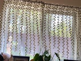 img 7 attached to Upgrade Your Home Décor With BROSHAN'S Natural Embroidered Sheer Curtains - Perfect For Living Room Or Kids Room!