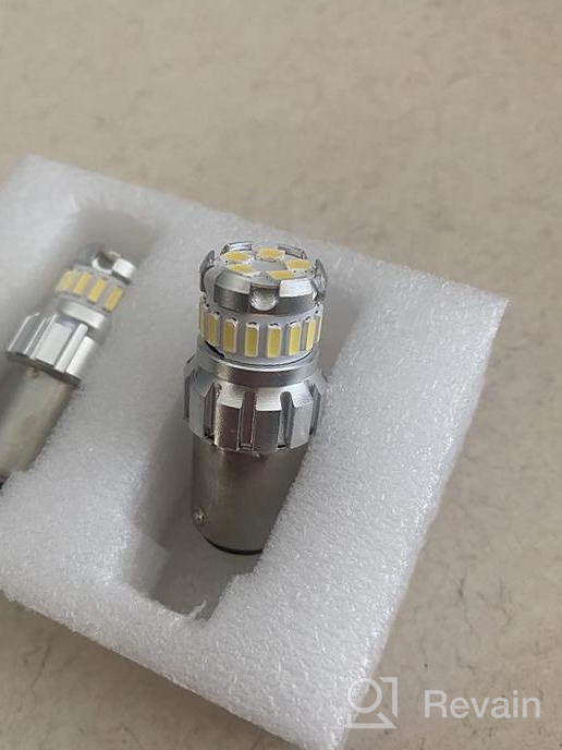 img 1 attached to AUTOONE 2057 2357 7528 BAY15D 6500K LED Bulb White, 300% Brighter Backup/Reverse Light Tail Brake Canbus Ready Plug And Play 2 Pack review by Isaac Tutt