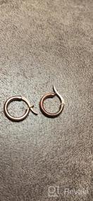 img 8 attached to 💫 Stylish Sterling Silver Hoop Earrings: Small Clasp in Gold, Rose Gold, Silver for Women Girls