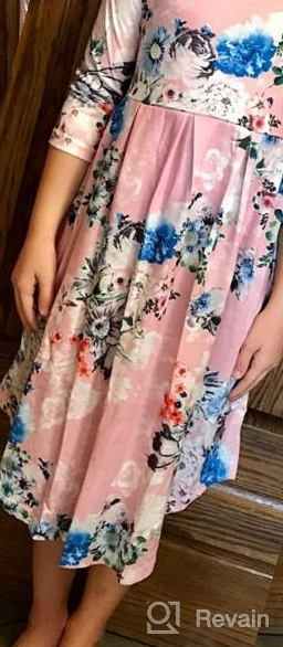 img 1 attached to Floral Maxi Swing Dress with Pocket for Girls 4-15Y: Comfy, Casual, and Chic! review by Kristen Szabo