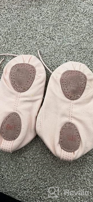 img 1 attached to STELLE Canvas Ballet Slipper Toddler Girls' Shoes and Athletic: The Perfect Blend of Style and Comfort review by Angie Creek