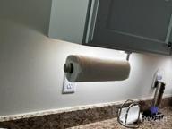 img 1 attached to 𝙉𝙤.𝟭 VICSEED Adjustable Paper Towel Holder Under Cabinet [One Hand Tear Off] Paper Towel Holder Wall Mount [Versatile Rotatable] Paper Roll Holder For Kitchen Bathroom Toilet RVs (Adhesive, Screw) review by Scott Larson