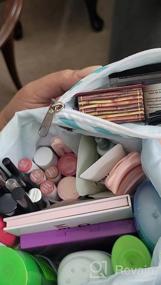 img 6 attached to INVODA Cosmetic Bag Drawstring Makeup Bag Waterproof Toiletry Bag Portable Travel Make Up Bag Ideal Gifts For Women Gril