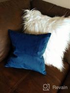 img 1 attached to Phantoscope Pack Of 2 Faux Fur Throw Pillow Covers Cushion Covers Luxury Soft Decorative Pillowcase Fuzzy Pillow Covers For Bed/ Couch,Light Blue 18 X 18 Inches review by Solomon Inks
