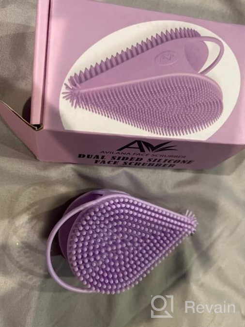 img 1 attached to Avilana Dual-Sided Silicone Facial Scrubber - Exfoliating And Cleansing Brush For All Skin Types - Manual 2-In-1 Face Scrubber And Exfoliator - Deeply Cleanses With Pure Silicone - Pink review by Ricardo Anderson