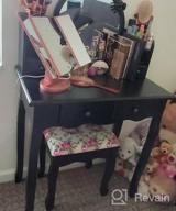 img 1 attached to White Vanity Set For Women And Girls - 4 Drawers And 4 Shelves For Storage, 360° Pivoted Round Mirror, Makeup Organizers, Cushioned Stool - Ideal Dressing Table With Mirror For Makeup (CHARMAID) review by Jeremy Edwards