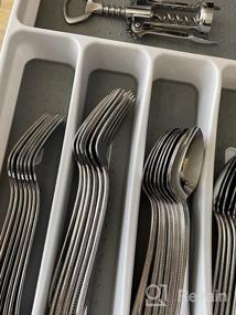 img 6 attached to Organize Your Kitchen Drawers With The LeMuna Silverware Tray - 5 Compartments And Non-Slip Features!