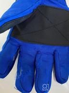 картинка 1 прикреплена к отзыву 🧤 Зимняя защита флисовые водонепроницаемые перчатки для мальчиков - идеальные аксессуары для холодной погоды от Joshua Gaines