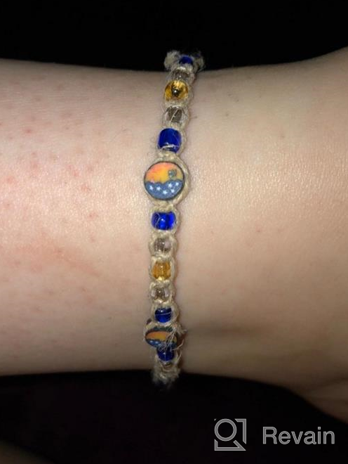 img 1 attached to 🌙 SEO-Optimized BlueRica Hemp Cord Anklet Bracelet with Fimo Discs (Moon &amp; Stars) review by Audrey West