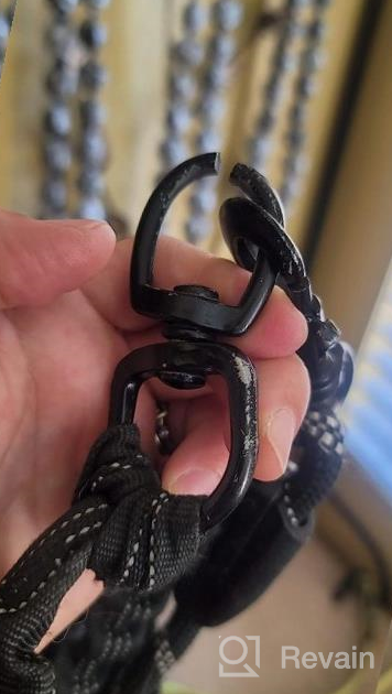 img 1 attached to Large 25-150 Lbs Black Dual Dog Leash With 360 Swivel No Tangle Walking, Shock Absorbing Bungee For Two Dogs - IYoShop review by Mike Maez