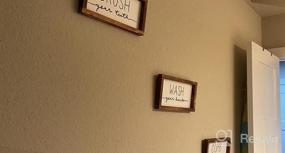 img 6 attached to Complete Your Rustic Bathroom Decor With LIBWYS'S Set Of 3 Bathroom Signs
