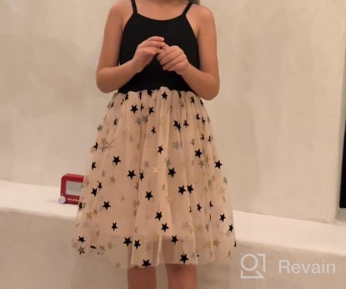 img 1 attached to Stunning NNJXD Sleeveless Princess Sundress: Timeless Black Tulle for Girls' Fashion review by Erin Nichols