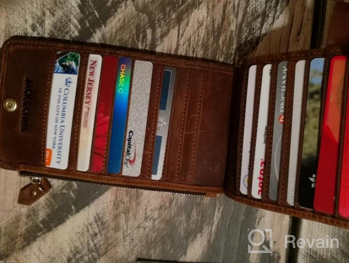 img 1 attached to 🧳 Jack&Chris Slim Leather Zipper Card Wallet MBNM026 for Credit Card Organization and Storage review by Craig Pham