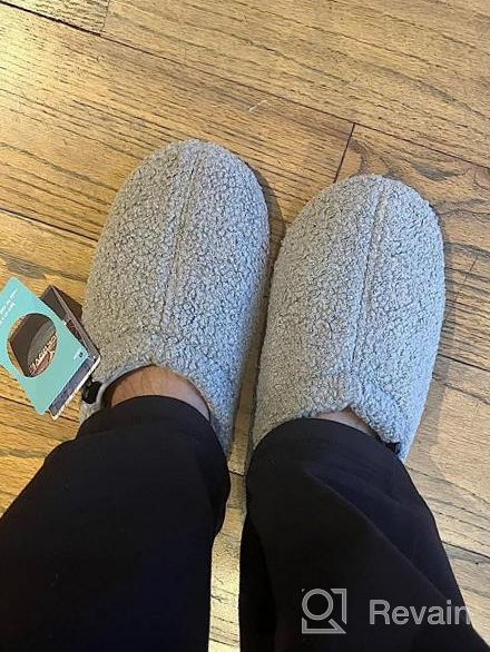 img 1 attached to Cozy And Warm Women'S Closed Back Indoor Slipper With Teddy Fleece Lining By RockDove review by Eric Webbie