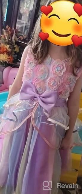 img 1 attached to Kids Ruffles Lace Party Wedding Dress By NNJXD: Perfect For Flower Girls! review by Vijay Patel