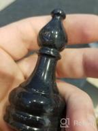 img 1 attached to 15" Handmade Marble Chess Set - Staunton & Ambassador Gift Style - Black/Fossil Coral review by Nick Nunez