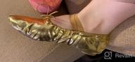 img 1 attached to Women'S Leather Ballet Slippers For Ballroom Dance With Suede Split-Sole review by Kip Robinson