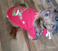 img 1 attached to Christmas Patterns Printed Dog Hoodie Pet Puppy Sweatshirt Clothes Red Extra Small review by Erika Martinez