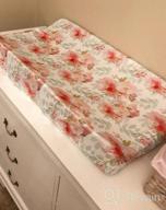img 1 attached to Baby Girls Boys Crib Bedding Changing Pad Cover Blush Watercolor Table Pads review by Justin Anderson