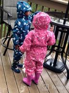 img 1 attached to JAN JUL Waterproof Rain Suit Fleece Lined Boys' Clothing review by Carlos Whitfield