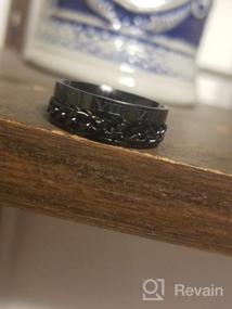 img 8 attached to 🗡️ Вальили Нордическое викингское символьное кольцо со спиннером: нержавеющая сталь/золото/черный - идеальный подарок для мужчин/женщин (размеры 7-13)